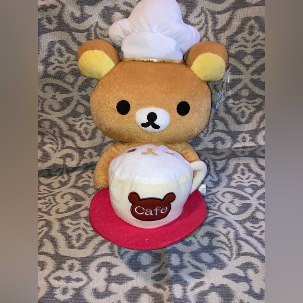 Rilakumma Bakery Bear Plush with Cafe Cup Round One